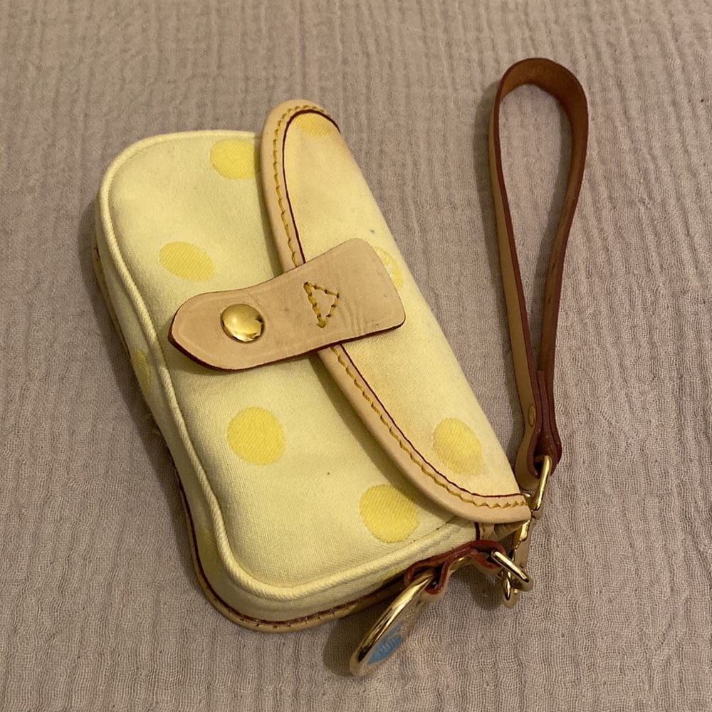 DOONEY & BOURKE Yellow Polka Dot Women's Wristlet